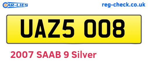 UAZ5008 are the vehicle registration plates.