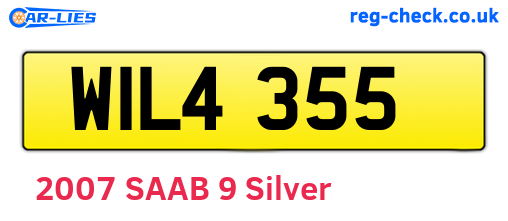 WIL4355 are the vehicle registration plates.