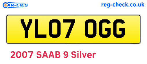 YL07OGG are the vehicle registration plates.