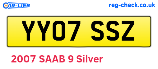 YY07SSZ are the vehicle registration plates.