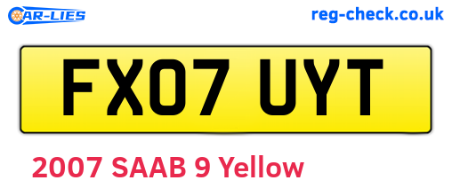 FX07UYT are the vehicle registration plates.
