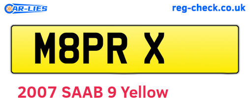 M8PRX are the vehicle registration plates.