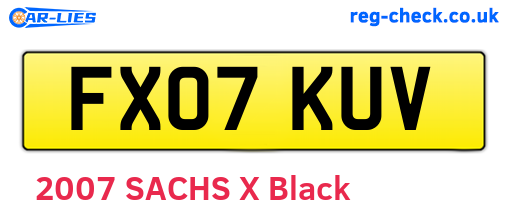 FX07KUV are the vehicle registration plates.