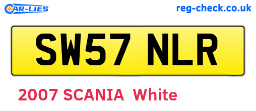 SW57NLR are the vehicle registration plates.