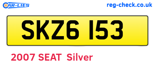 SKZ6153 are the vehicle registration plates.
