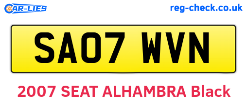 SA07WVN are the vehicle registration plates.