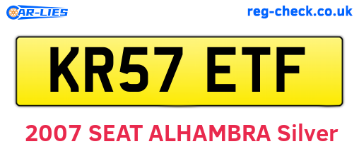 KR57ETF are the vehicle registration plates.