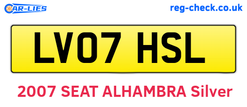 LV07HSL are the vehicle registration plates.