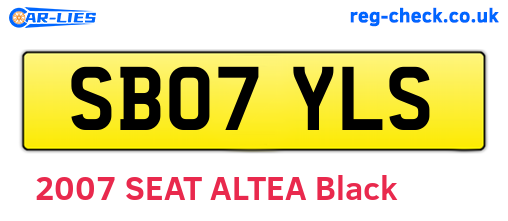 SB07YLS are the vehicle registration plates.