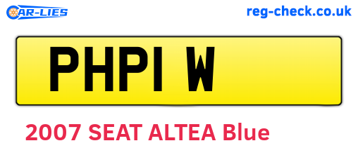 PHP1W are the vehicle registration plates.