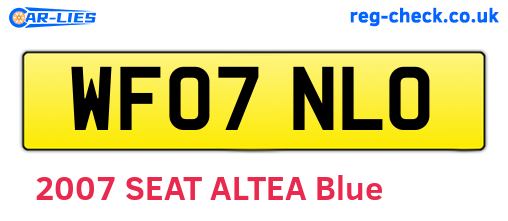 WF07NLO are the vehicle registration plates.