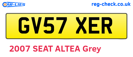 GV57XER are the vehicle registration plates.