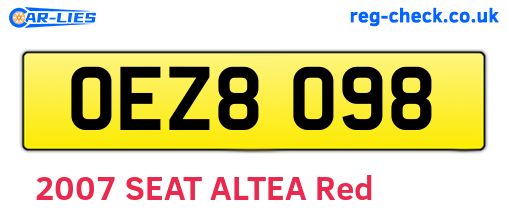 OEZ8098 are the vehicle registration plates.