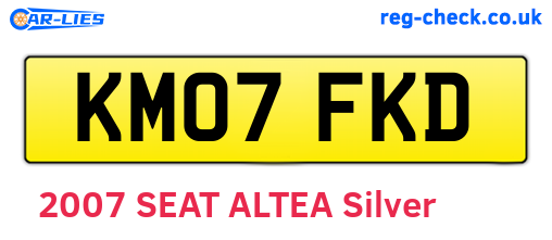 KM07FKD are the vehicle registration plates.