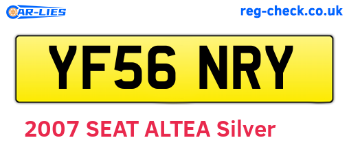 YF56NRY are the vehicle registration plates.