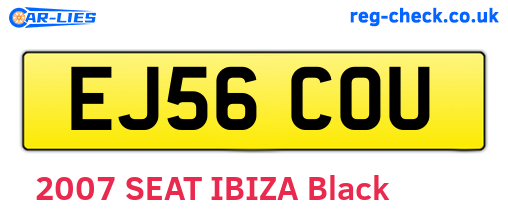 EJ56COU are the vehicle registration plates.
