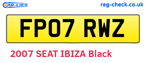 FP07RWZ are the vehicle registration plates.