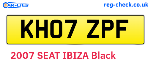 KH07ZPF are the vehicle registration plates.