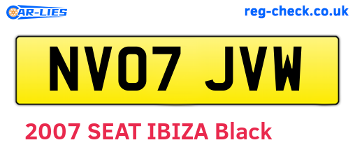 NV07JVW are the vehicle registration plates.