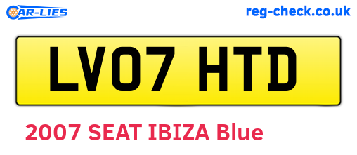 LV07HTD are the vehicle registration plates.