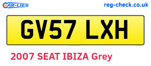 GV57LXH are the vehicle registration plates.