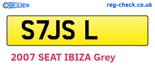 S7JSL are the vehicle registration plates.