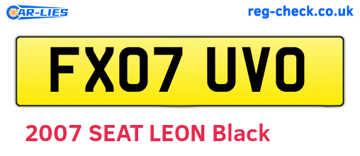 FX07UVO are the vehicle registration plates.