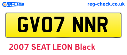 GV07NNR are the vehicle registration plates.