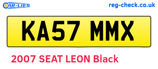 KA57MMX are the vehicle registration plates.