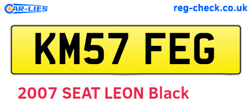 KM57FEG are the vehicle registration plates.