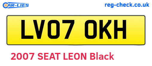 LV07OKH are the vehicle registration plates.