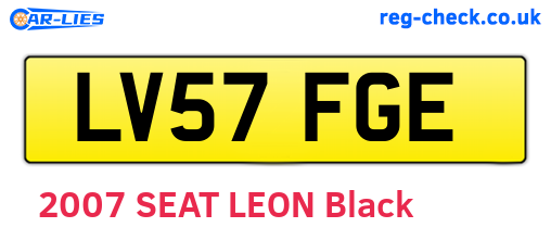 LV57FGE are the vehicle registration plates.
