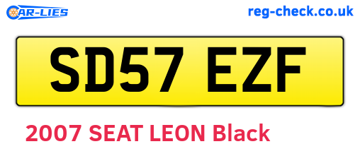 SD57EZF are the vehicle registration plates.