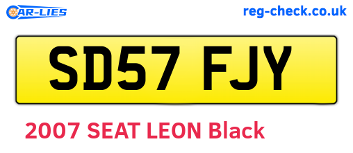 SD57FJY are the vehicle registration plates.