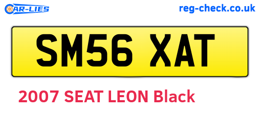 SM56XAT are the vehicle registration plates.