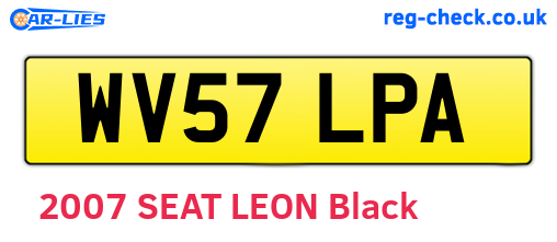 WV57LPA are the vehicle registration plates.
