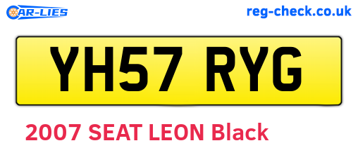 YH57RYG are the vehicle registration plates.