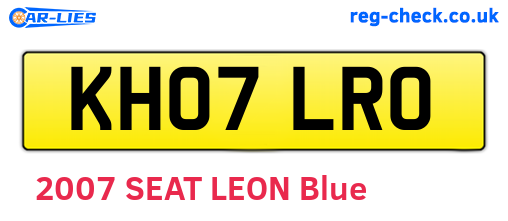 KH07LRO are the vehicle registration plates.