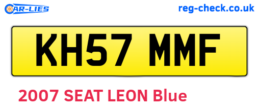 KH57MMF are the vehicle registration plates.