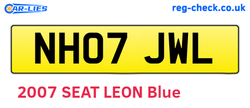 NH07JWL are the vehicle registration plates.