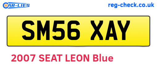 SM56XAY are the vehicle registration plates.