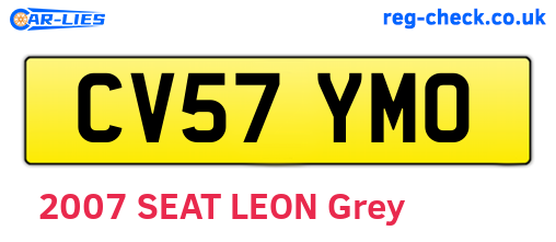 CV57YMO are the vehicle registration plates.