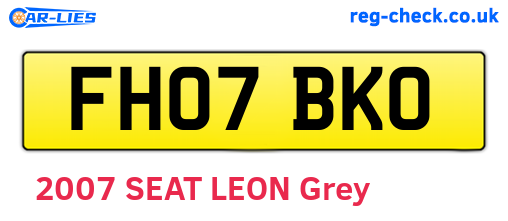 FH07BKO are the vehicle registration plates.