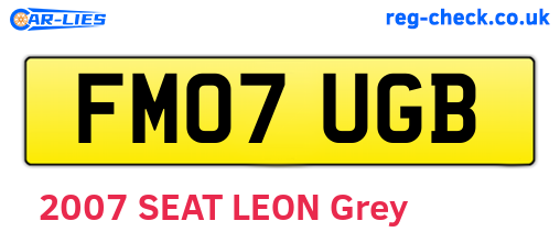 FM07UGB are the vehicle registration plates.