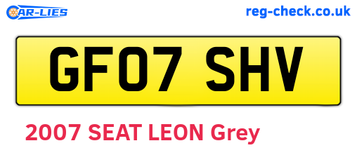 GF07SHV are the vehicle registration plates.