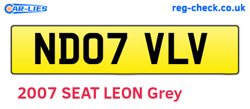 ND07VLV are the vehicle registration plates.