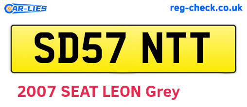 SD57NTT are the vehicle registration plates.