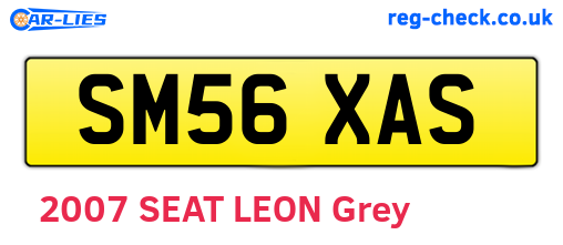 SM56XAS are the vehicle registration plates.