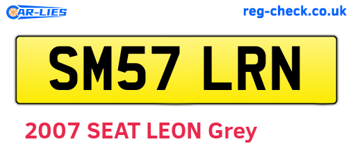 SM57LRN are the vehicle registration plates.