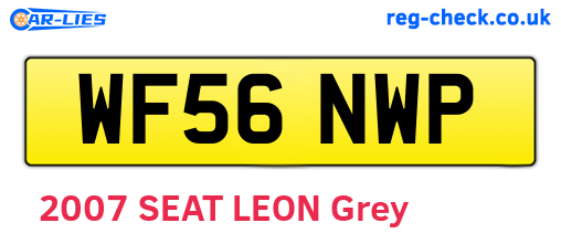 WF56NWP are the vehicle registration plates.